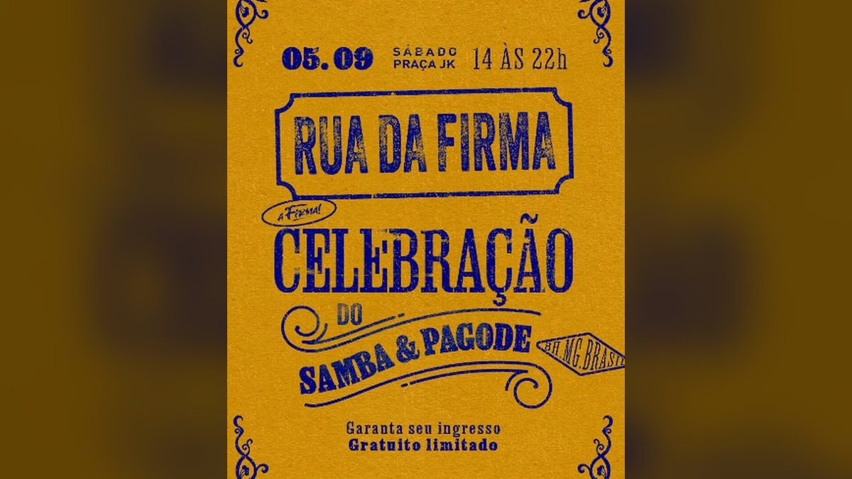 Rua da Firma leva pagode, feira e gastronomia à Praça JK